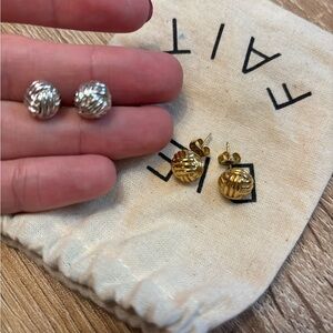 J. Crew knot studs - 2 pairs